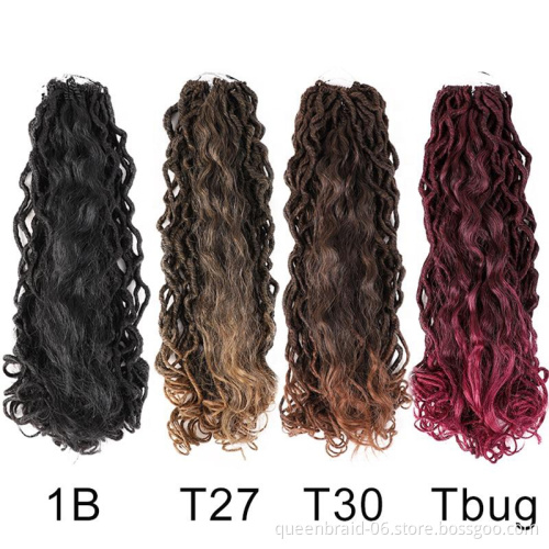 Ombre Mermaid Faux Locs 20inch 18strands Braid Hair Bohemin Crochet Braids Synthetic Braiding Hair Extension For Afro Women